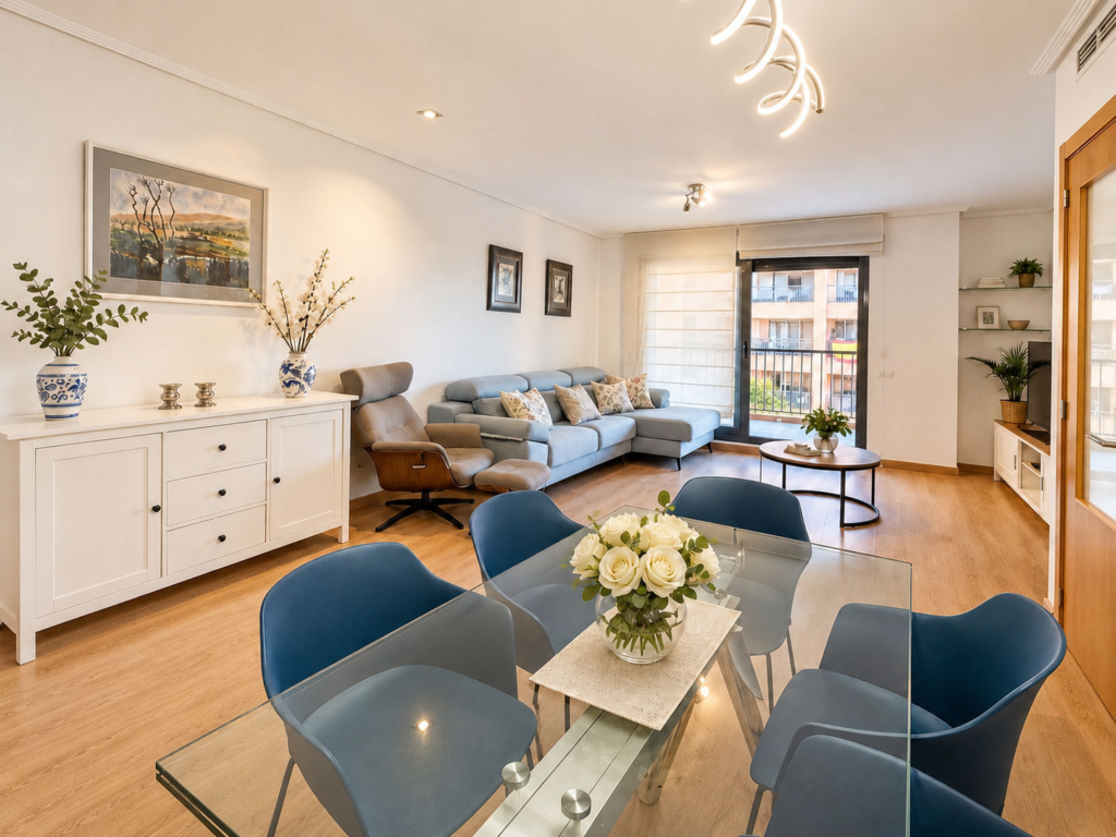 Bright apartment with two terraces in La Patacona
